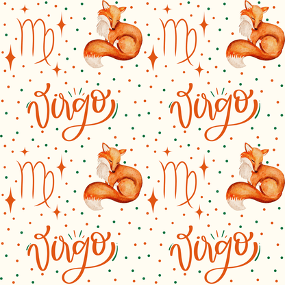 Foxy & Flawless – Virgo Zodiac Wrapping Paper