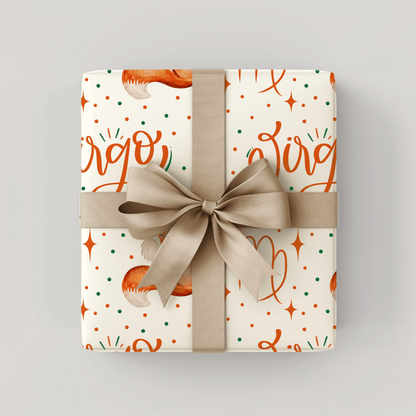 Foxy & Flawless – Virgo Zodiac Wrapping Paper