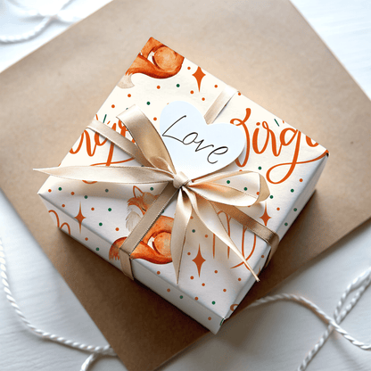 Foxy & Flawless – Virgo Zodiac Wrapping Paper