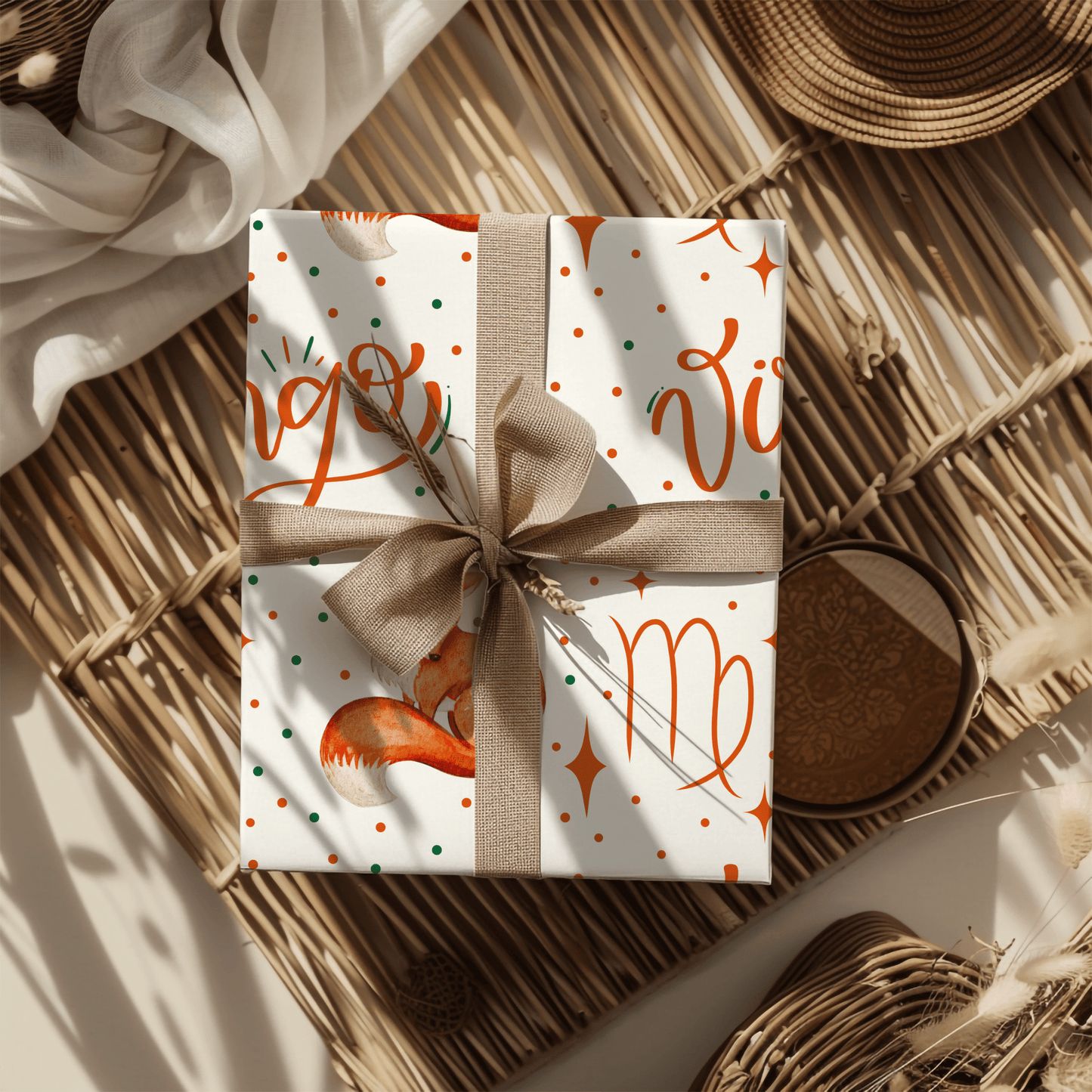 Foxy & Flawless – Virgo Zodiac Wrapping Paper