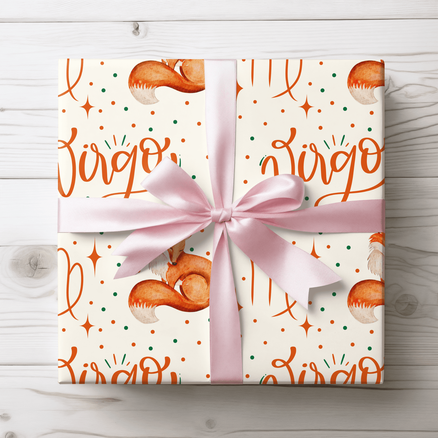 Foxy & Flawless – Virgo Zodiac Wrapping Paper