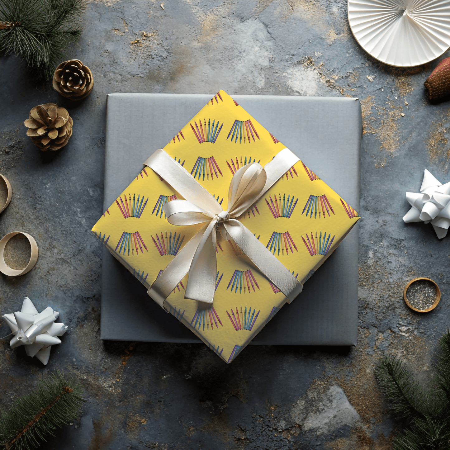 Color Outside the Lines – Crayon Wrapping Paper