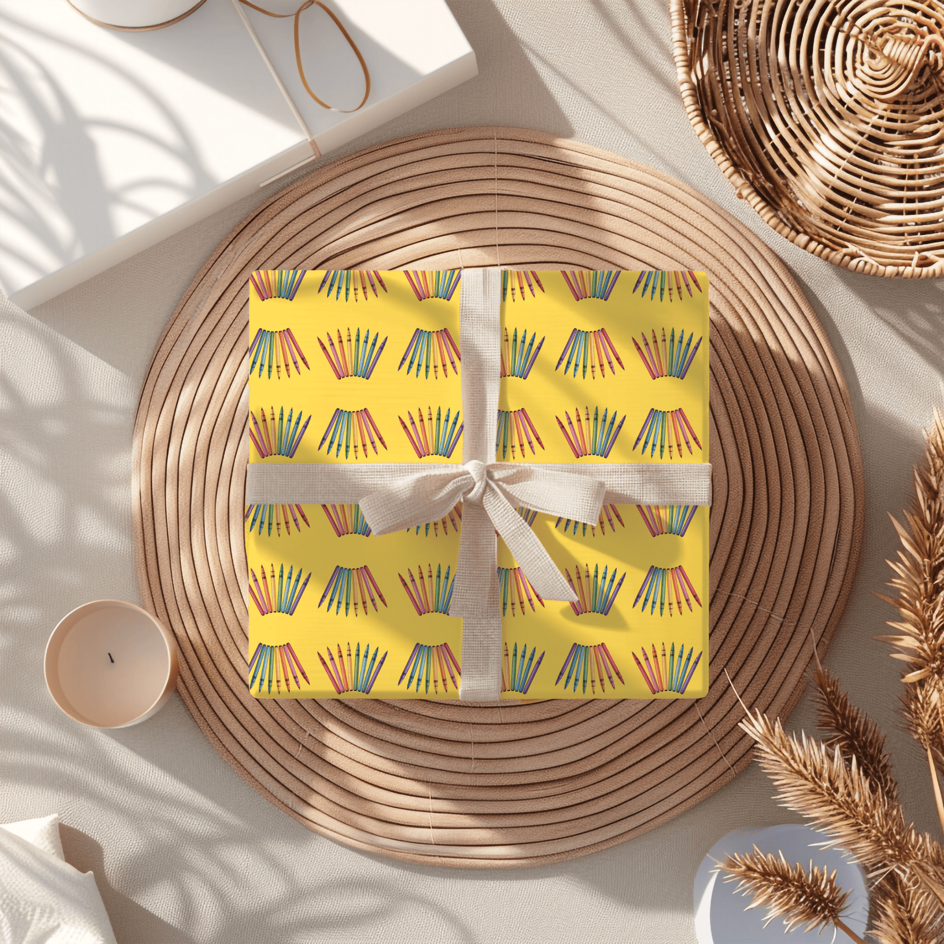 Color Outside the Lines – Crayon Wrapping Paper