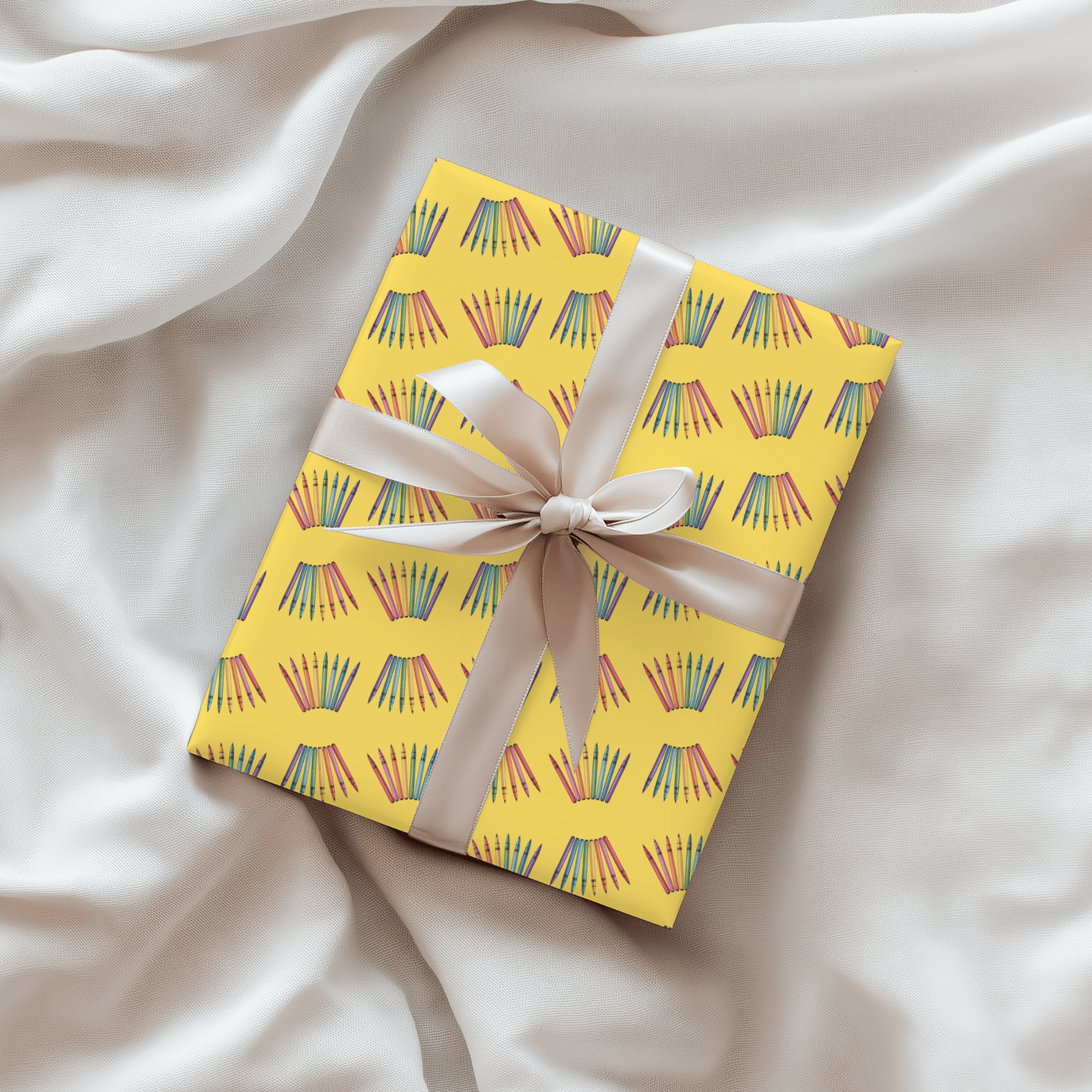 Color Outside the Lines – Crayon Wrapping Paper