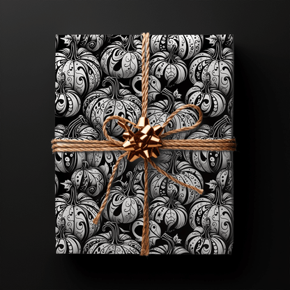 Pumpkin Noir – Gothic Glam Wrapping Paper