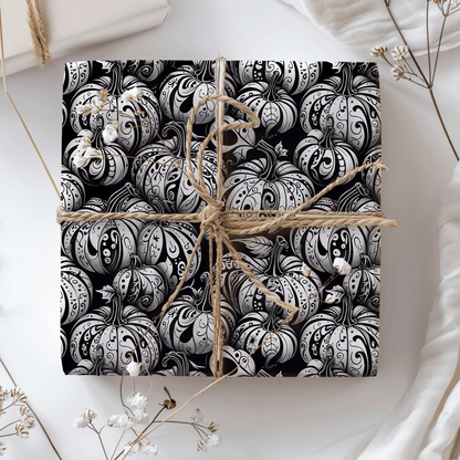 Pumpkin Noir – Gothic Glam Wrapping Paper