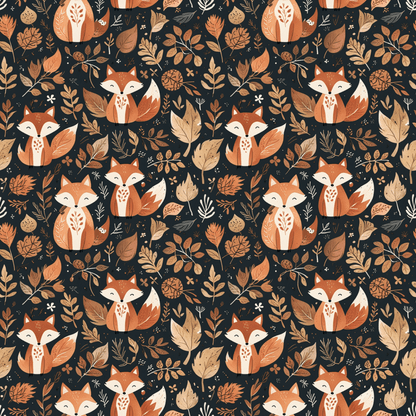 Foxy Fallin’ – Woodland Autumn Wrapping Paper