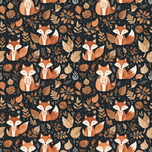 Foxy Fallin’ – Woodland Autumn Wrapping Paper