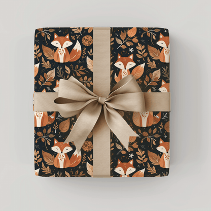 Foxy Fallin’ – Woodland Autumn Wrapping Paper