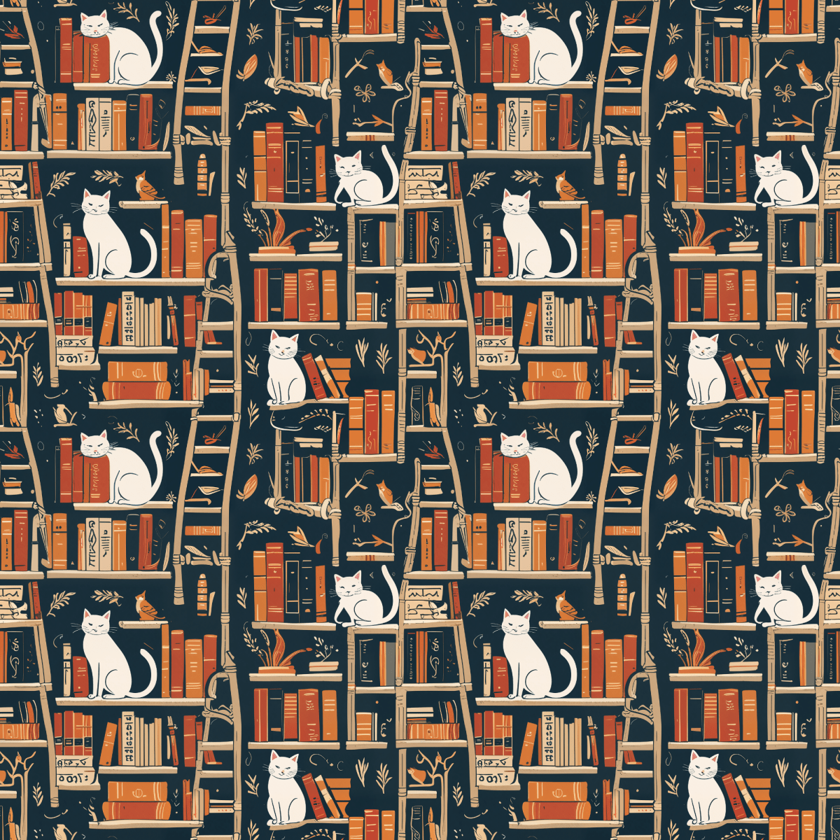 Whiskered Tales – Cat & Book Lover Wrapping Paper