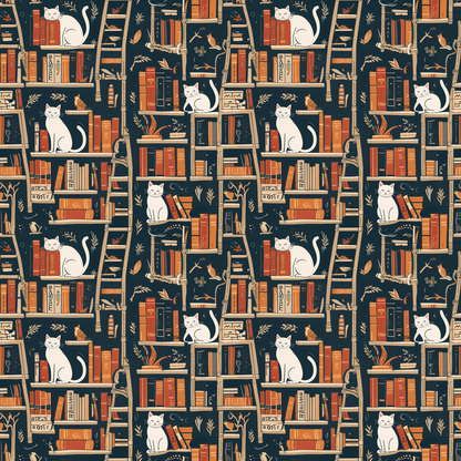 Whiskered Tales – Cat & Book Lover Wrapping Paper