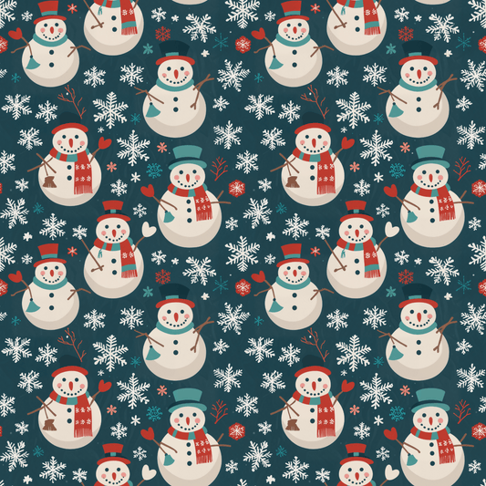 Frosty & Friends – Snowman Holiday Wrapping Paper