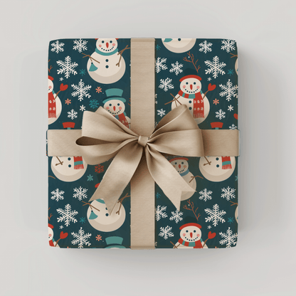 Frosty & Friends – Snowman Holiday Wrapping Paper