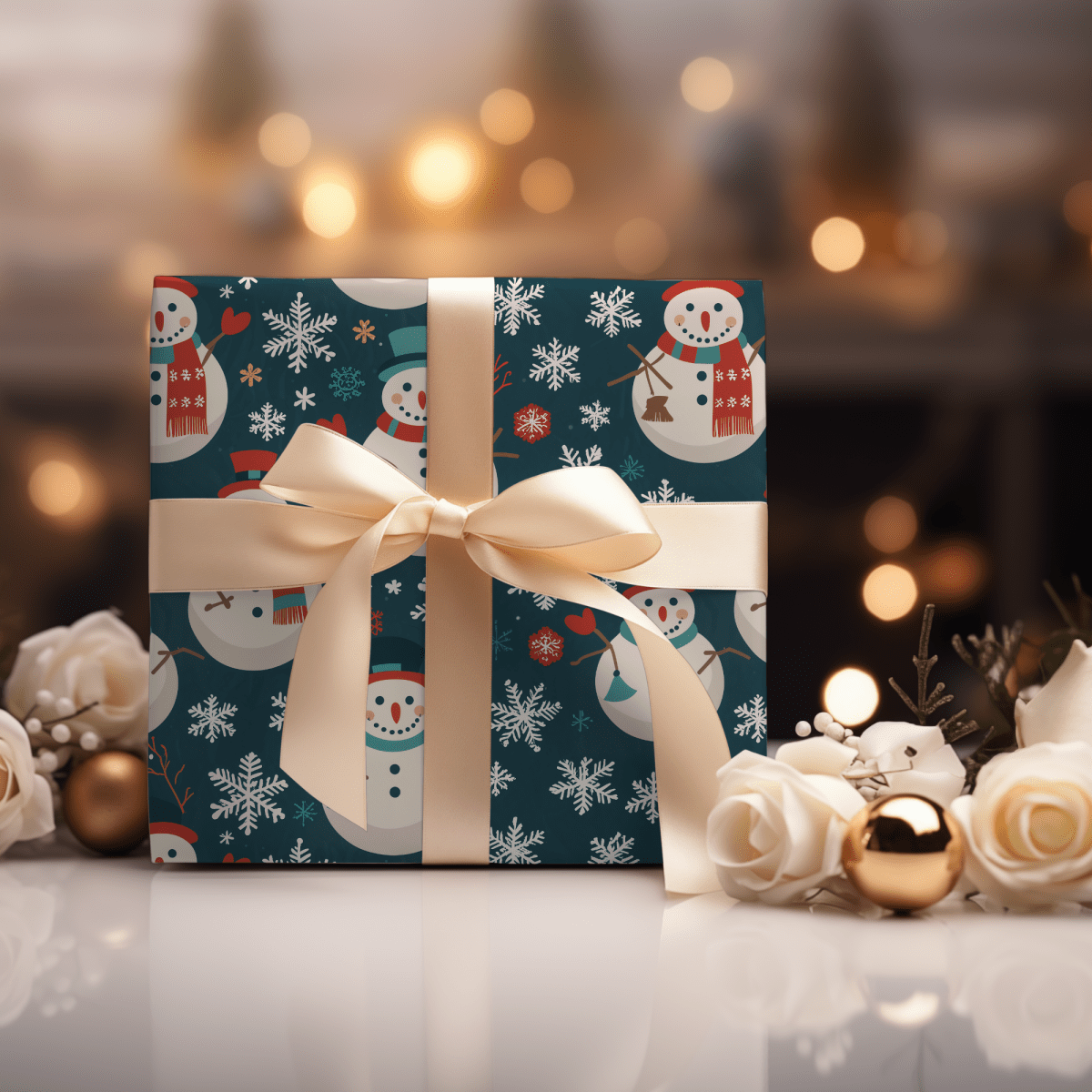 Frosty & Friends – Snowman Holiday Wrapping Paper