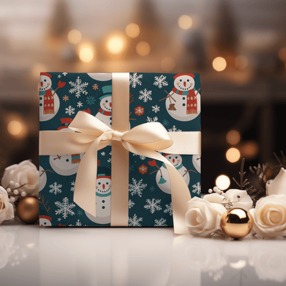 Frosty & Friends – Snowman Holiday Wrapping Paper