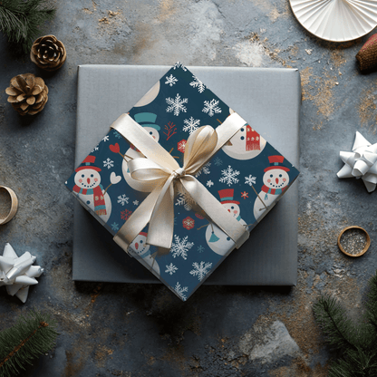 Frosty & Friends – Snowman Holiday Wrapping Paper