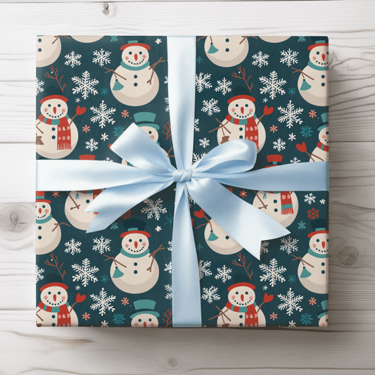 Frosty & Friends – Snowman Holiday Wrapping Paper