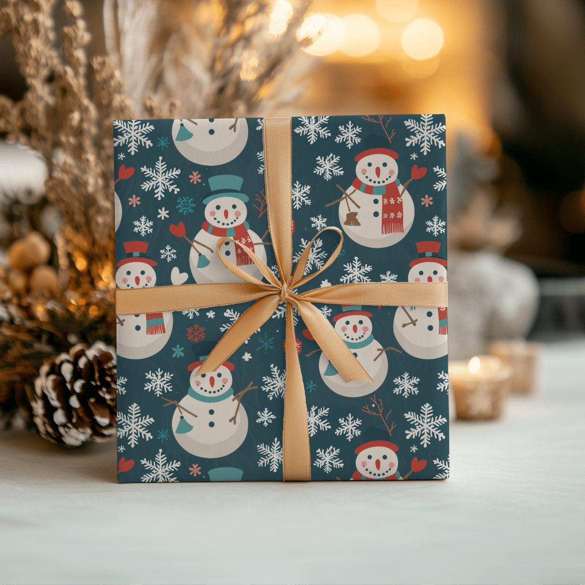 Frosty & Friends – Snowman Holiday Wrapping Paper