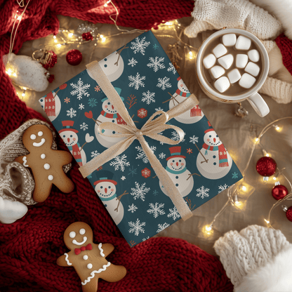 Frosty & Friends – Snowman Holiday Wrapping Paper