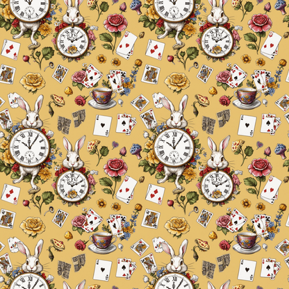 Enchanting Tea Party Gift Wrap in yellow