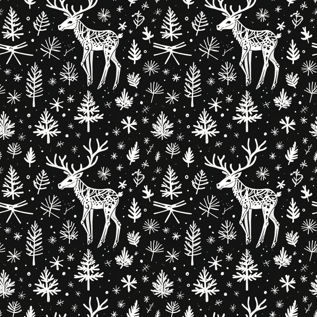 Bone to Be Wild – Gothic Reindeer Wrapping Paper