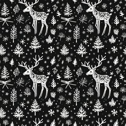 Bone to Be Wild – Gothic Reindeer Wrapping Paper