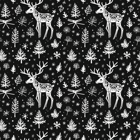 Bone to Be Wild – Gothic Reindeer Wrapping Paper