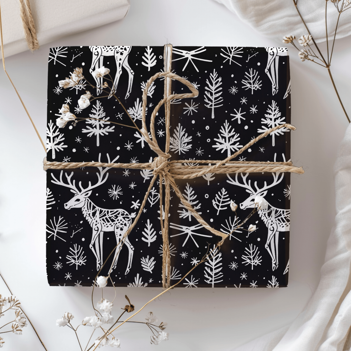 Bone to Be Wild – Gothic Reindeer Wrapping Paper