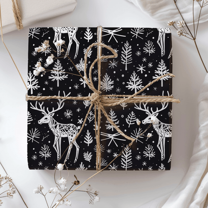Bone to Be Wild – Gothic Reindeer Wrapping Paper