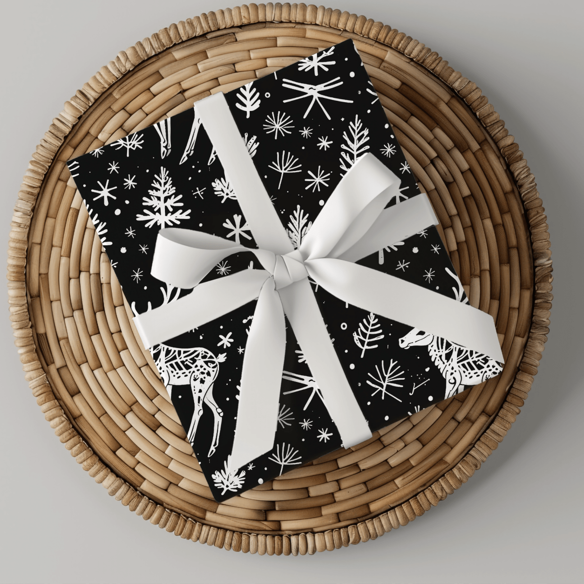Bone to Be Wild – Gothic Reindeer Wrapping Paper