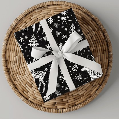 Bone to Be Wild – Gothic Reindeer Wrapping Paper