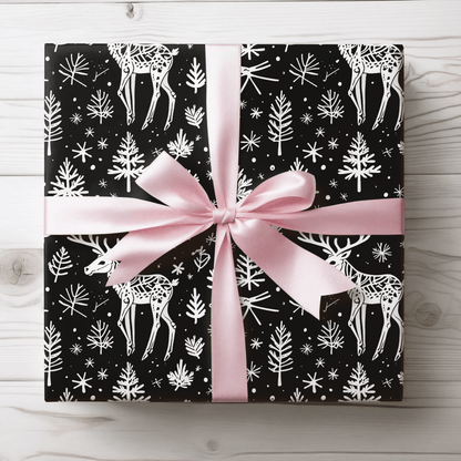 Bone to Be Wild – Gothic Reindeer Wrapping Paper
