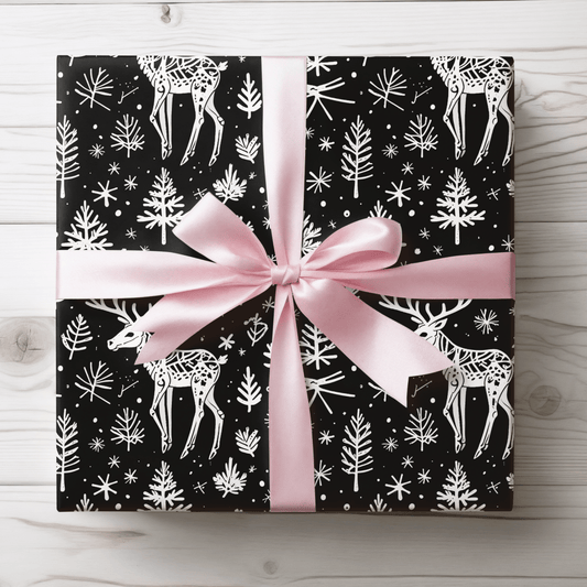 Bone to Be Wild – Gothic Reindeer Wrapping Paper