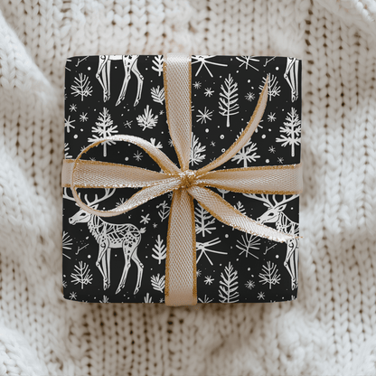 Bone to Be Wild – Gothic Reindeer Wrapping Paper
