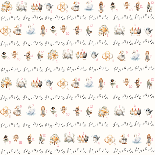 12 Days of Christmas – Classic Carol Wrapping Paper
