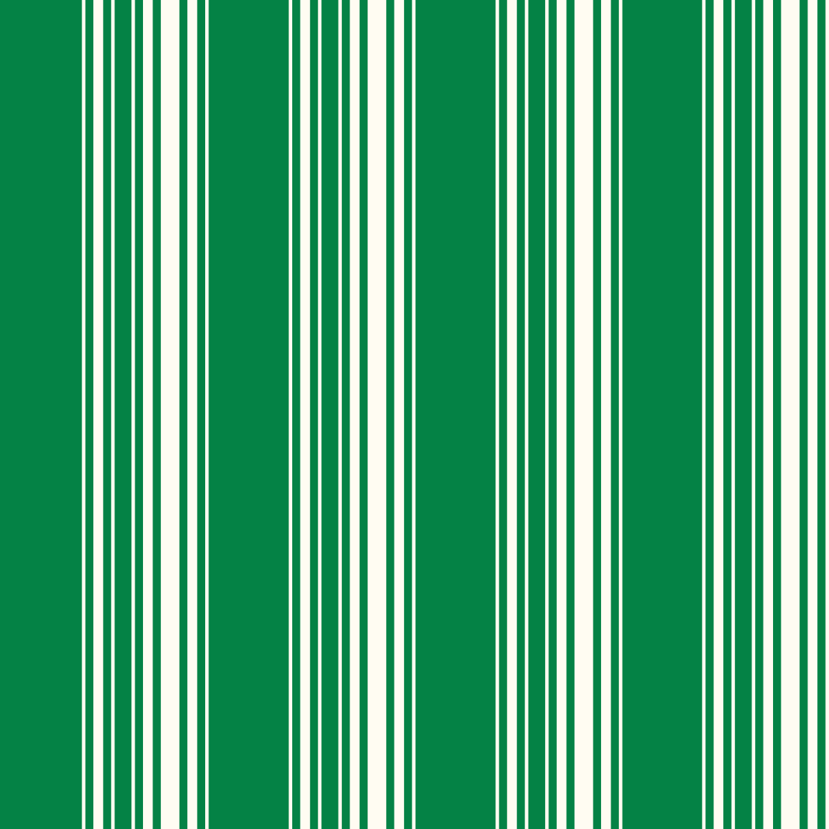 Evergreen Elegance – Green & Cream Striped Wrapping Paper