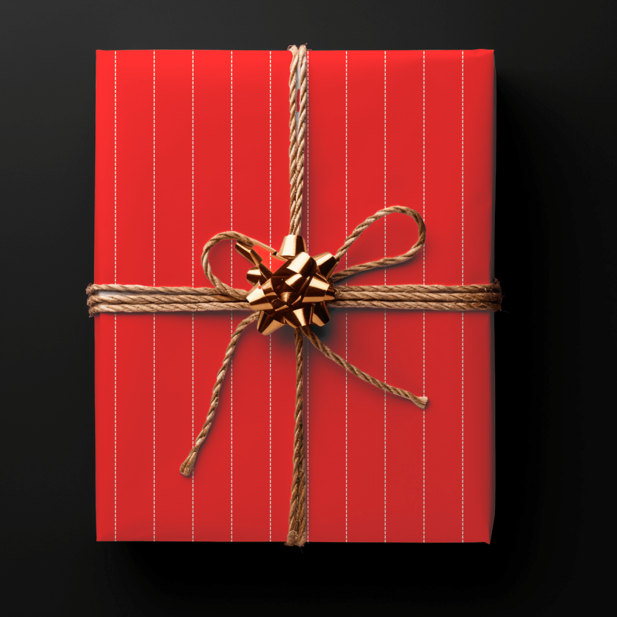 Peppermint Pinstripes – Red Dotted Striped Wrapping Paper