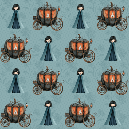 Midnight Masquerade – Dark Cinderella Wrapping Paper