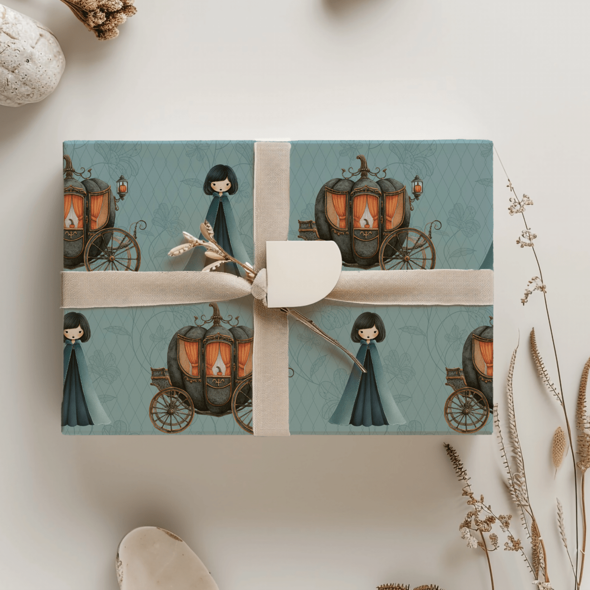 Midnight Masquerade – Dark Cinderella Wrapping Paper