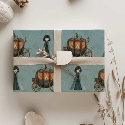 Midnight Masquerade – Dark Cinderella Wrapping Paper
