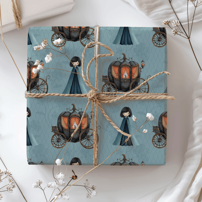 Midnight Masquerade – Dark Cinderella Wrapping Paper
