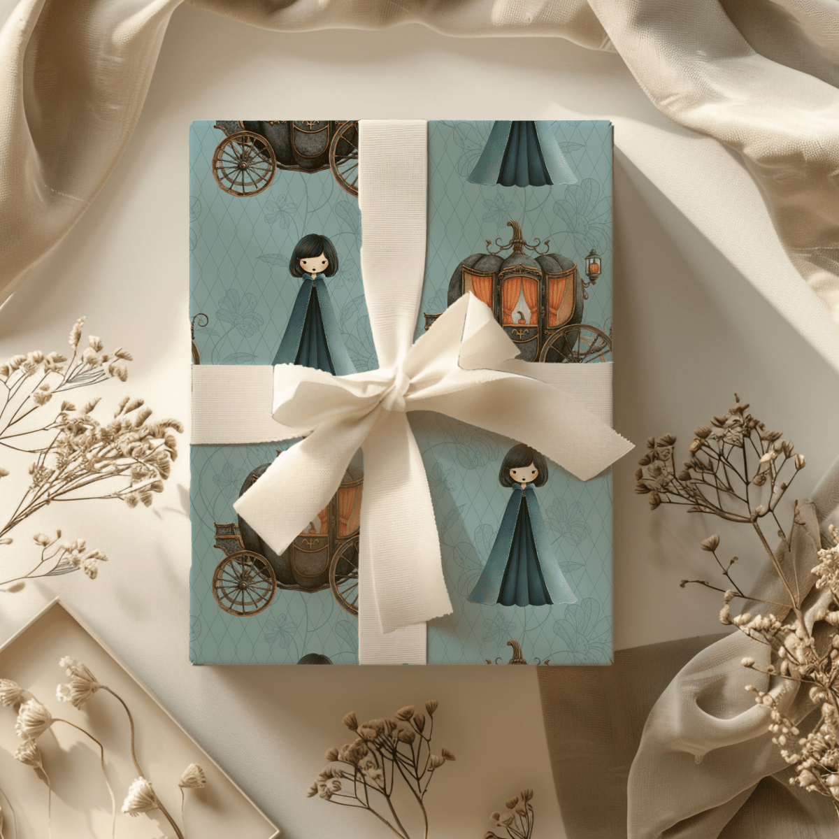 Midnight Masquerade – Dark Cinderella Wrapping Paper