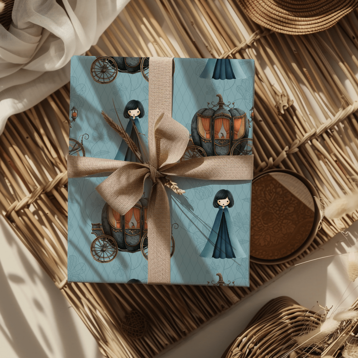 Midnight Masquerade – Dark Cinderella Wrapping Paper