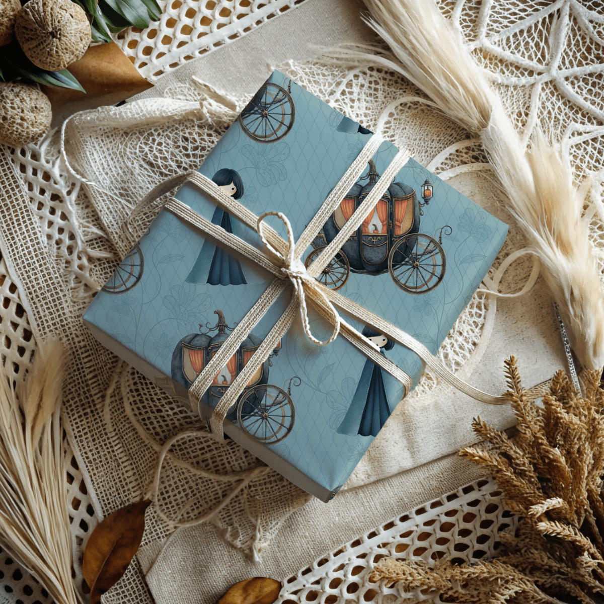 Midnight Masquerade – Dark Cinderella Wrapping Paper