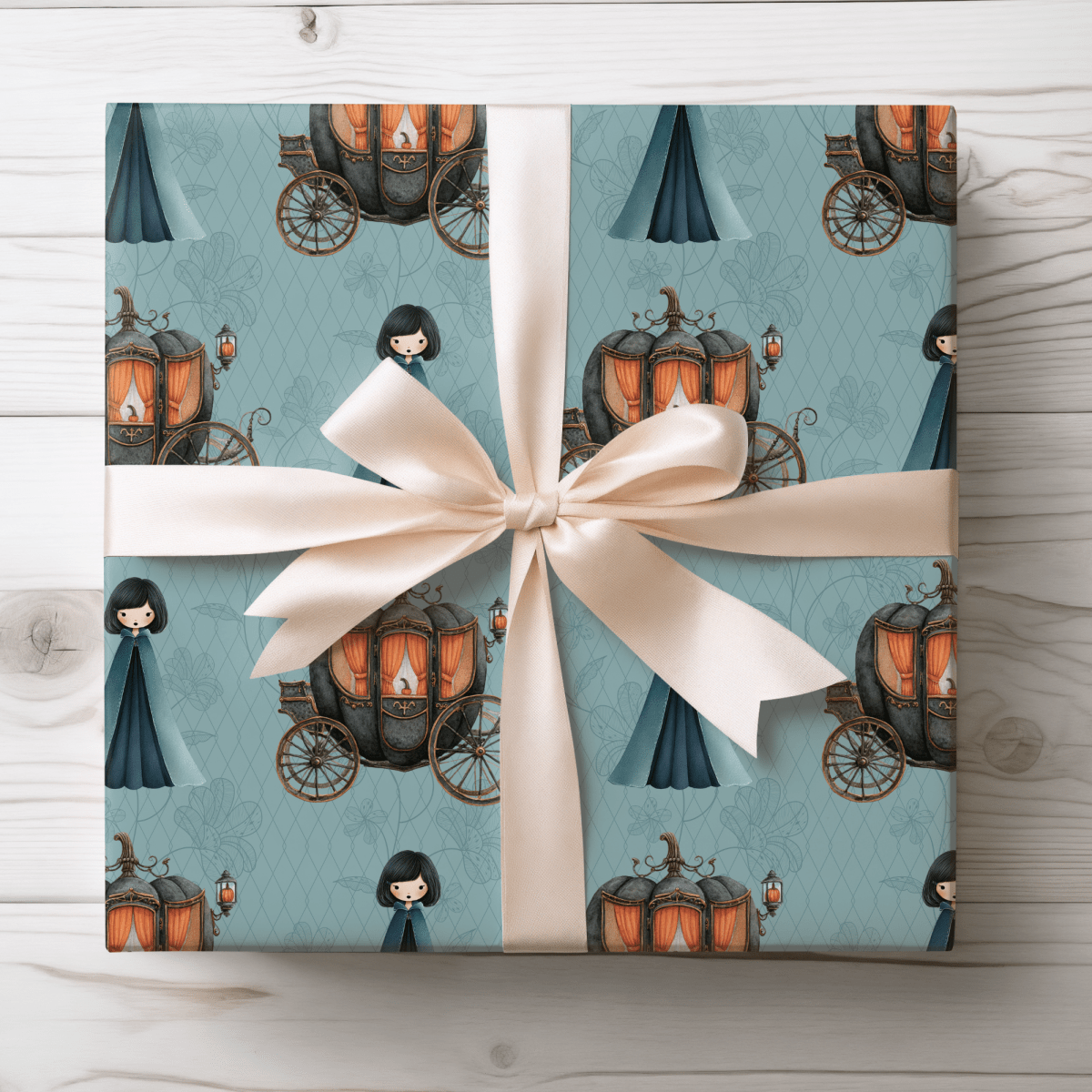 Midnight Masquerade – Dark Cinderella Wrapping Paper