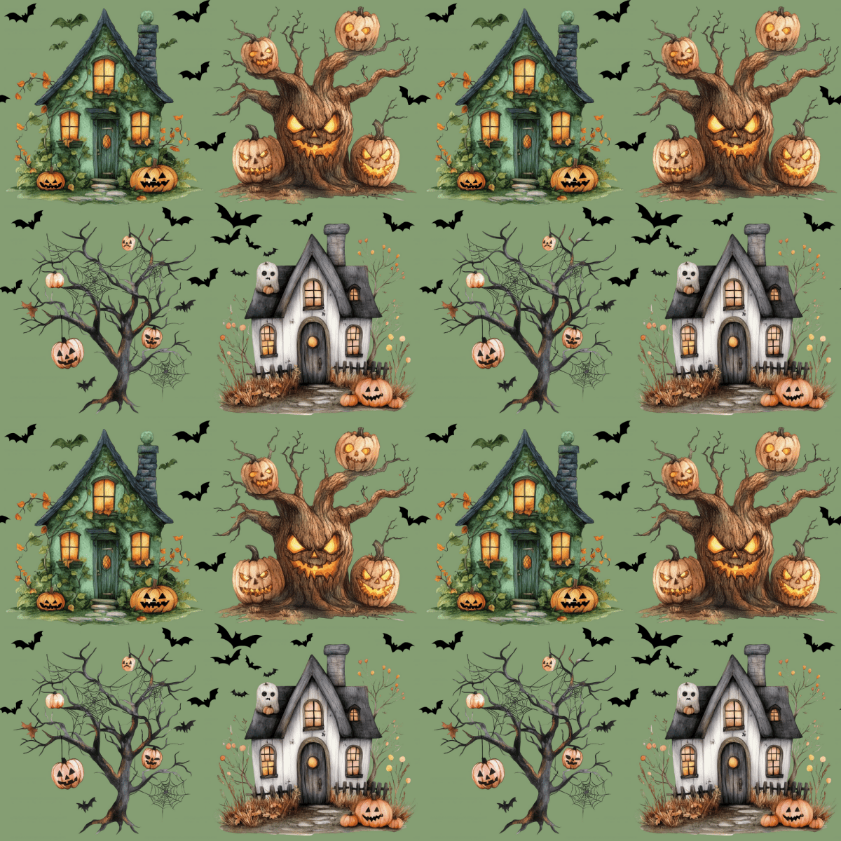 Haunted Harvest – Halloween Wrapping Paper