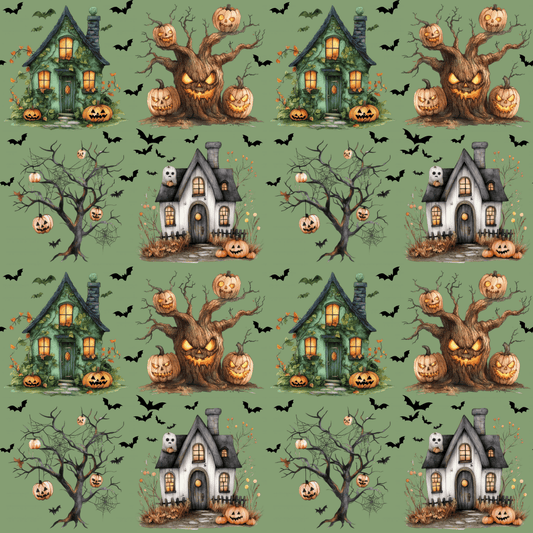 Haunted Harvest – Halloween Wrapping Paper