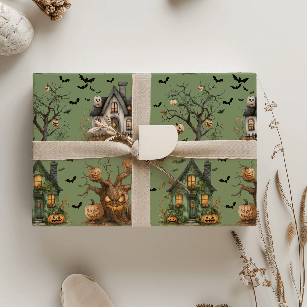 Haunted Harvest – Halloween Wrapping Paper