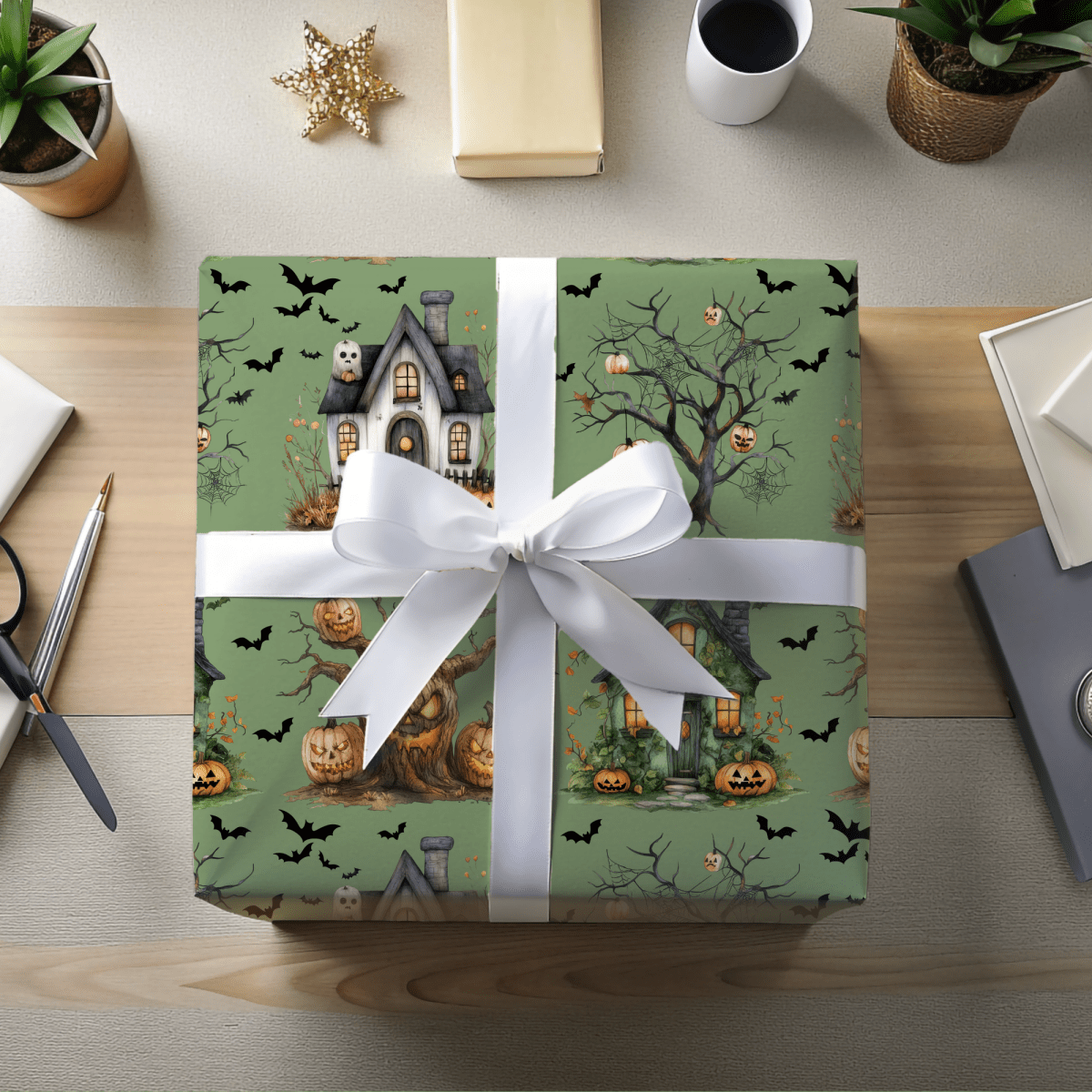 Haunted Harvest – Halloween Wrapping Paper