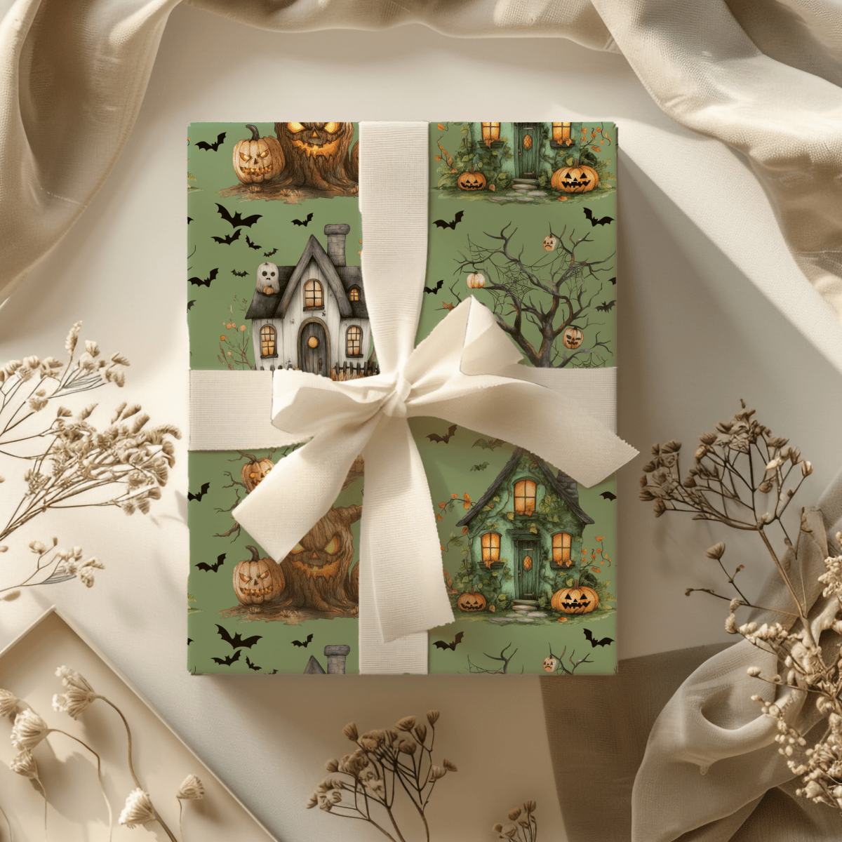 Haunted Harvest – Halloween Wrapping Paper
